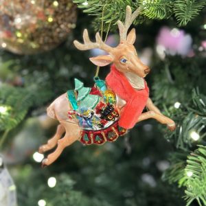 EDG Julekule Reinsdyr med julepynt