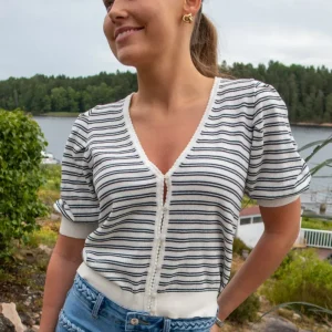 Bindi Cardigan - After Midnight Stripe
