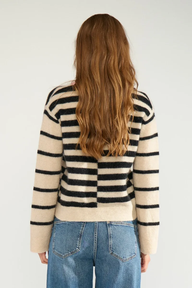 NuRiette Block Stripe Pullover - Caviar - Image 3