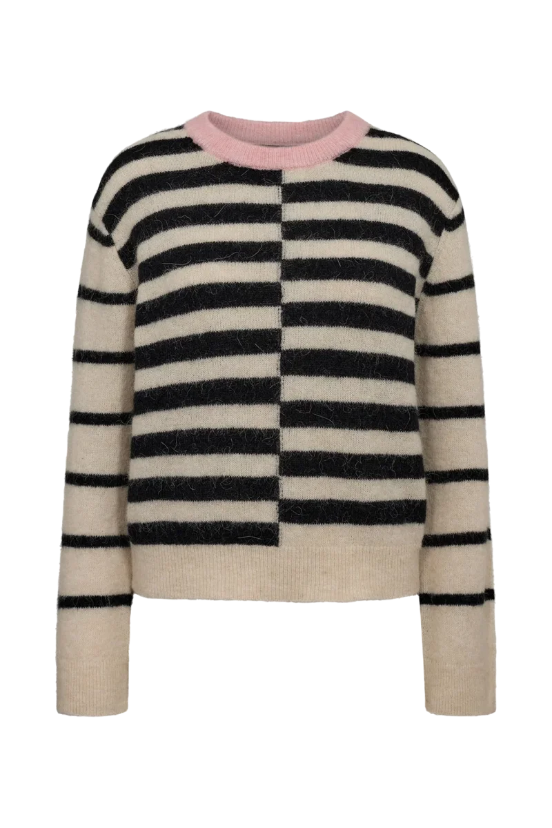 NuRiette Block Stripe Pullover - Caviar - Image 6