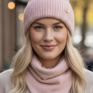 Trekantskjerf lite rosa melert