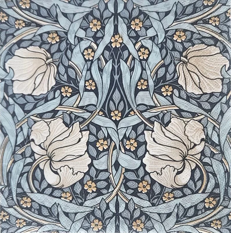 Ihr servietter lunsj William Morris pimpernell blå