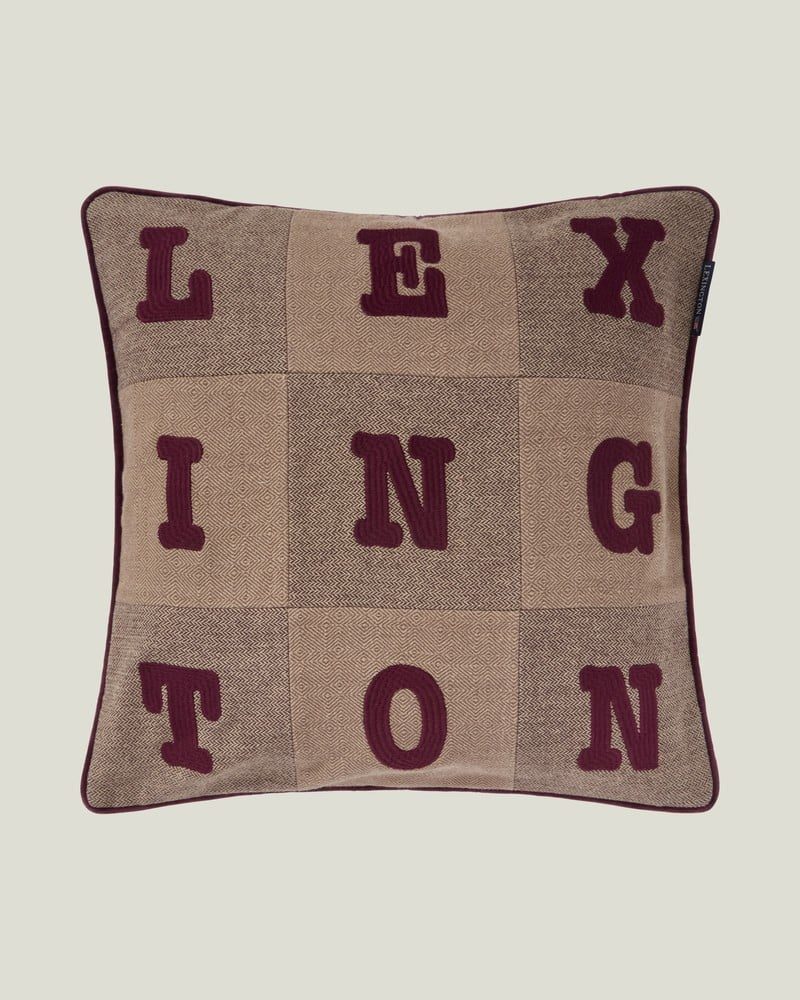 Lexington pyntepute tweed m/ bokstaver beige/brun/fiken - Image 2