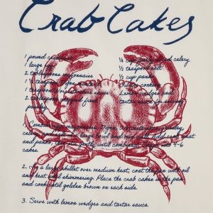 Lexington Kjøkkenhåndkle Crab hvit/blå