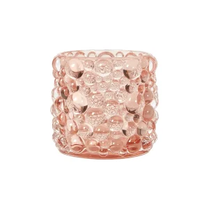 Lyslykt glass lys rosa