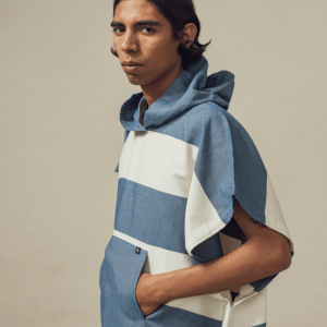 Futah Bedu badeponcho blå striper