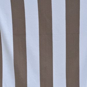 Haomy Strandhåndkle striper hvit/linfarge