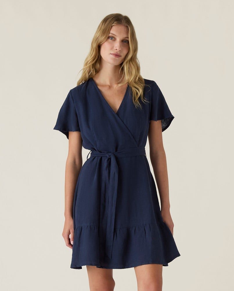 Lexington Linkjole med belte v/hals dark blue - Image 4