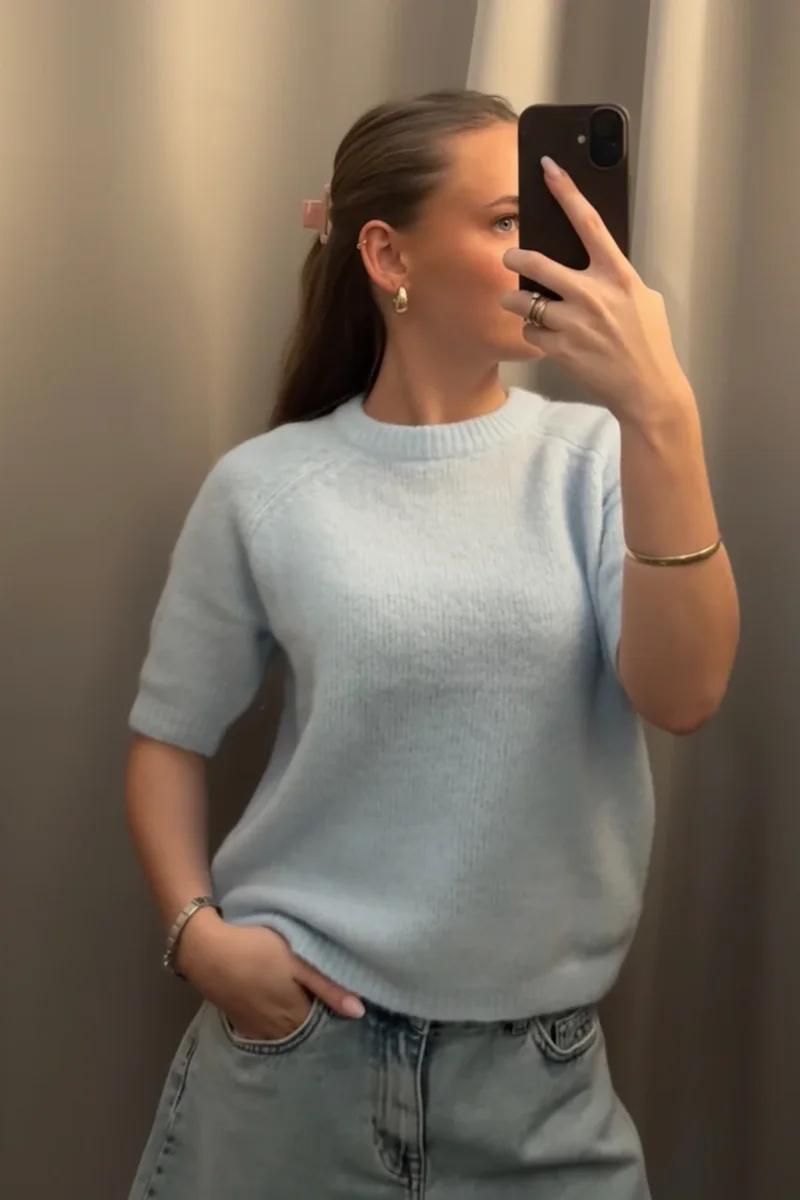 Enya Knit Pullover - Skyway - Image 5
