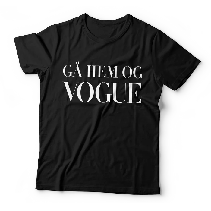 Gå Hem Og Vogue Svart T- Skjorte - By Higren