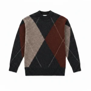 Kayne Argyle Sweater - Charcoal Combo