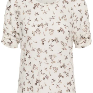 Brizette T-Shirt - Neutral Bouquet Print