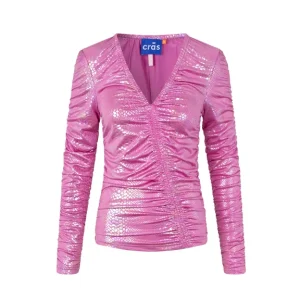 Tatum Blouse Pink Snake - By Cras Copenhagen