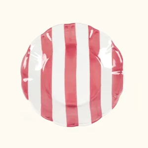 Middagstallerken Striper Rød/Hvit - By Pick A Poppy